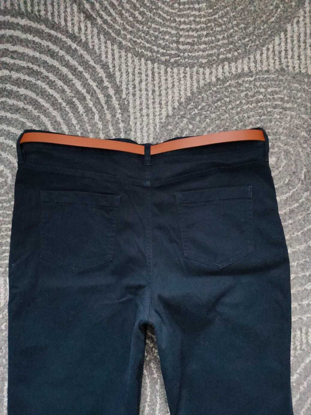 F&F spodnie klasyczne materiałowe z paskiem rozmiar 44 jak nowe