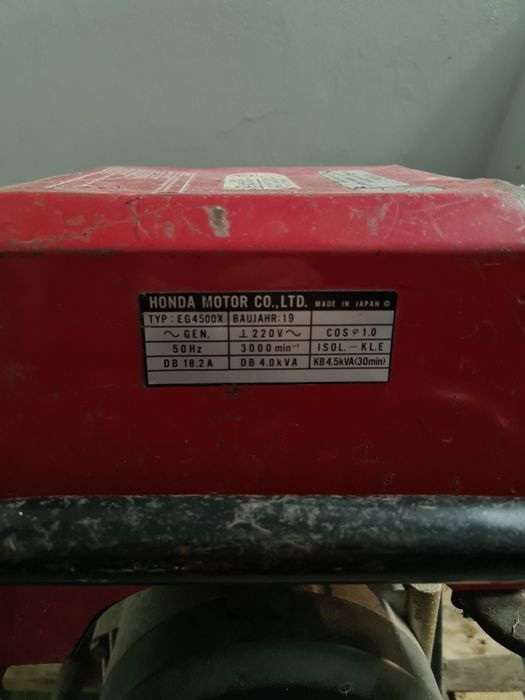 Agregat prądotwórczy Honda EG4500