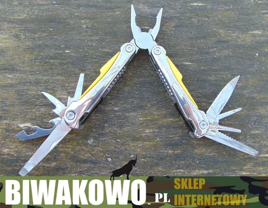 multitool zółty fox outdoor + pokrowiec