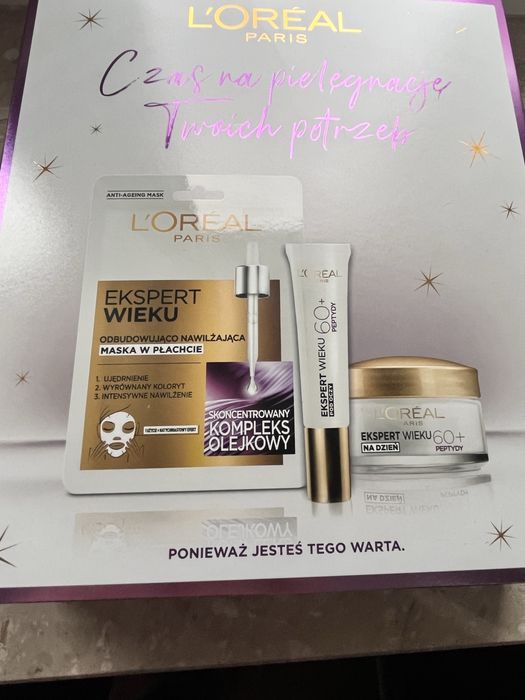 Zestaw kosmetykow L’Oreal Expert wieku 60+ 3 czesci