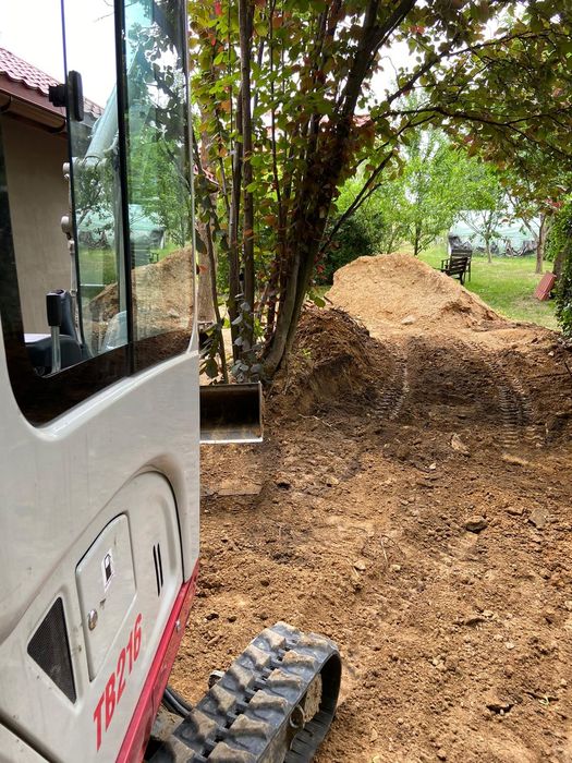 Usługi minikoparka, koparka obrotowa, koparkoładowarka, wykopy