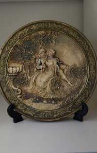 Старинная тарелка художественная композиция. Великобритания