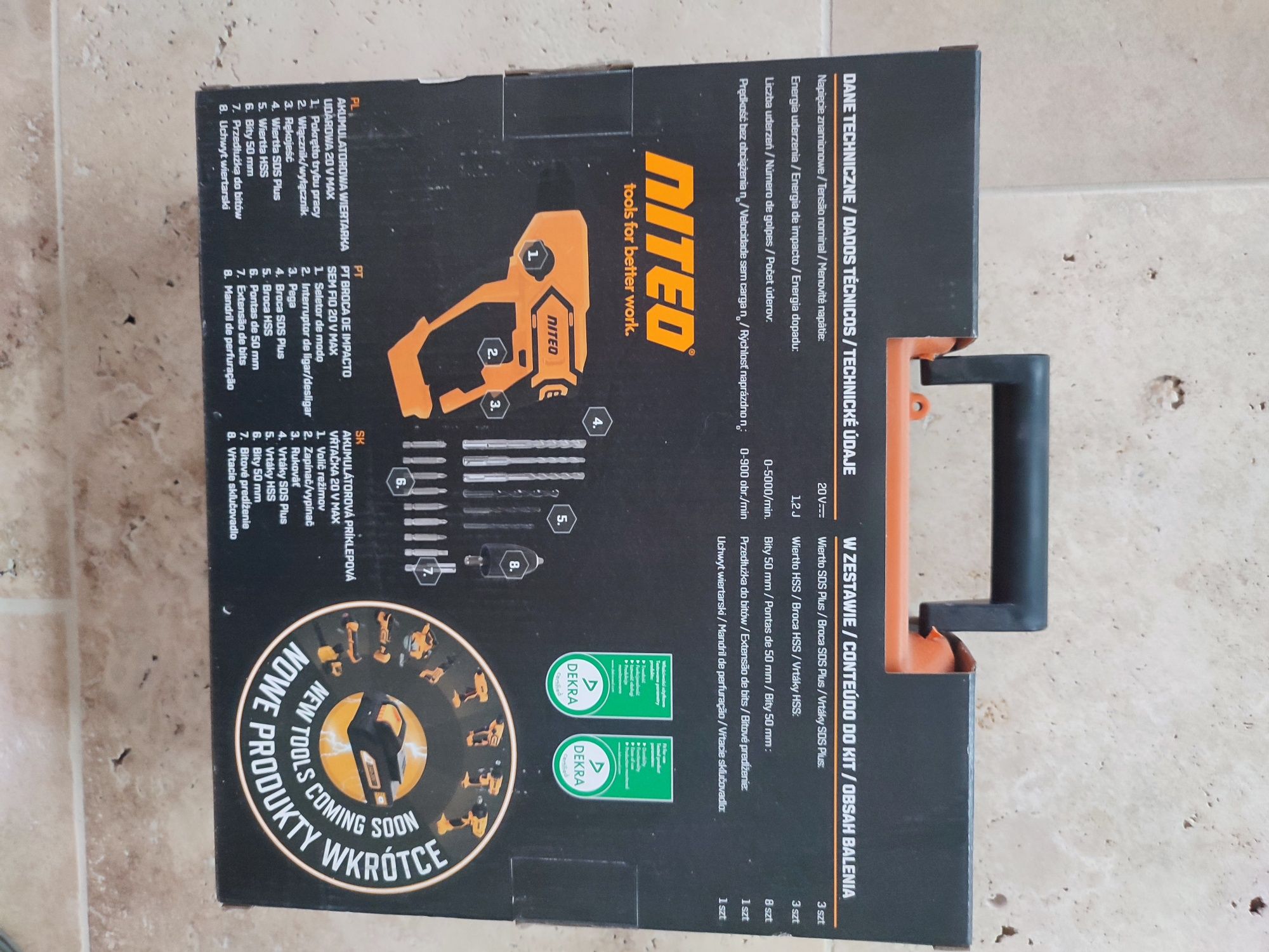 Akumulatorowa wiertarka udarowa Niteo 20 V max