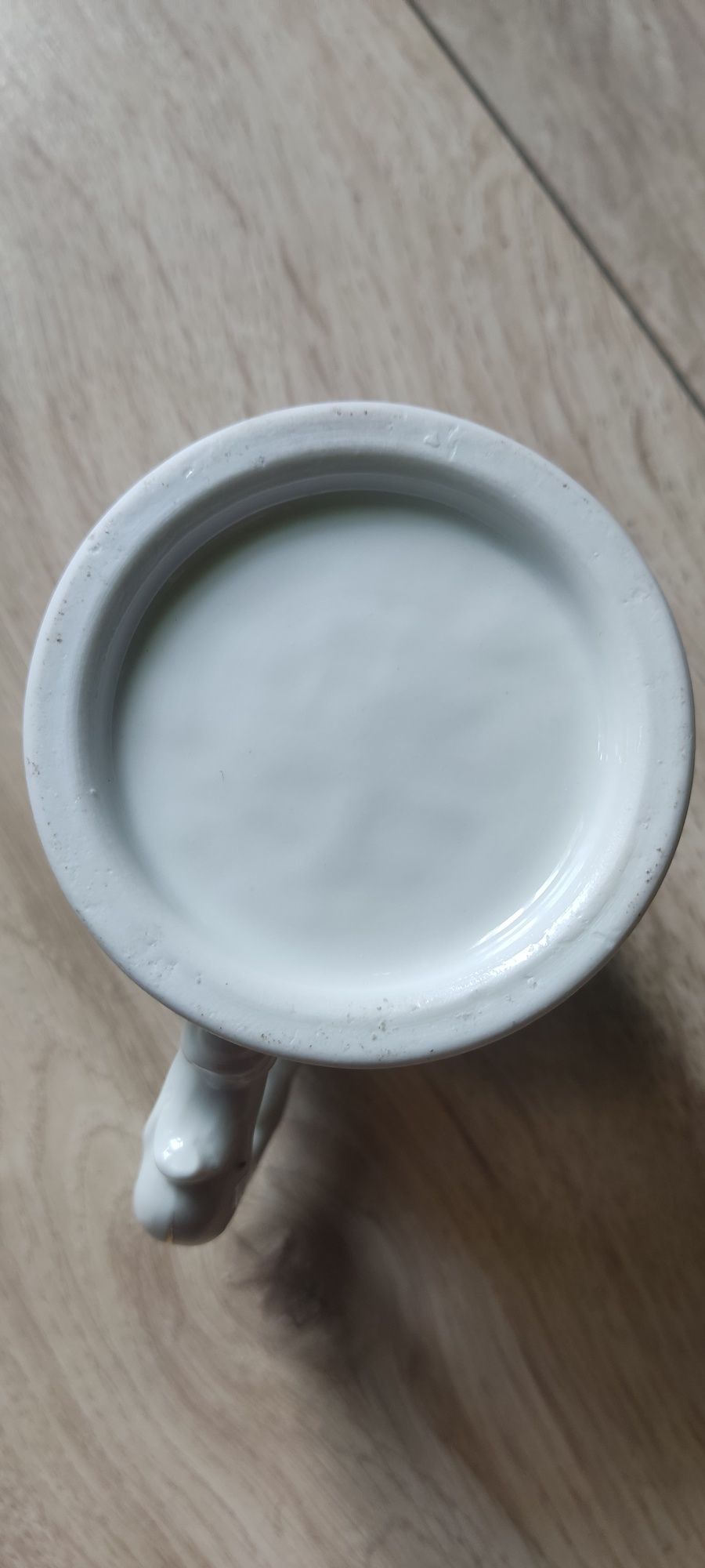 Stary kufel z porcelany z litofanią