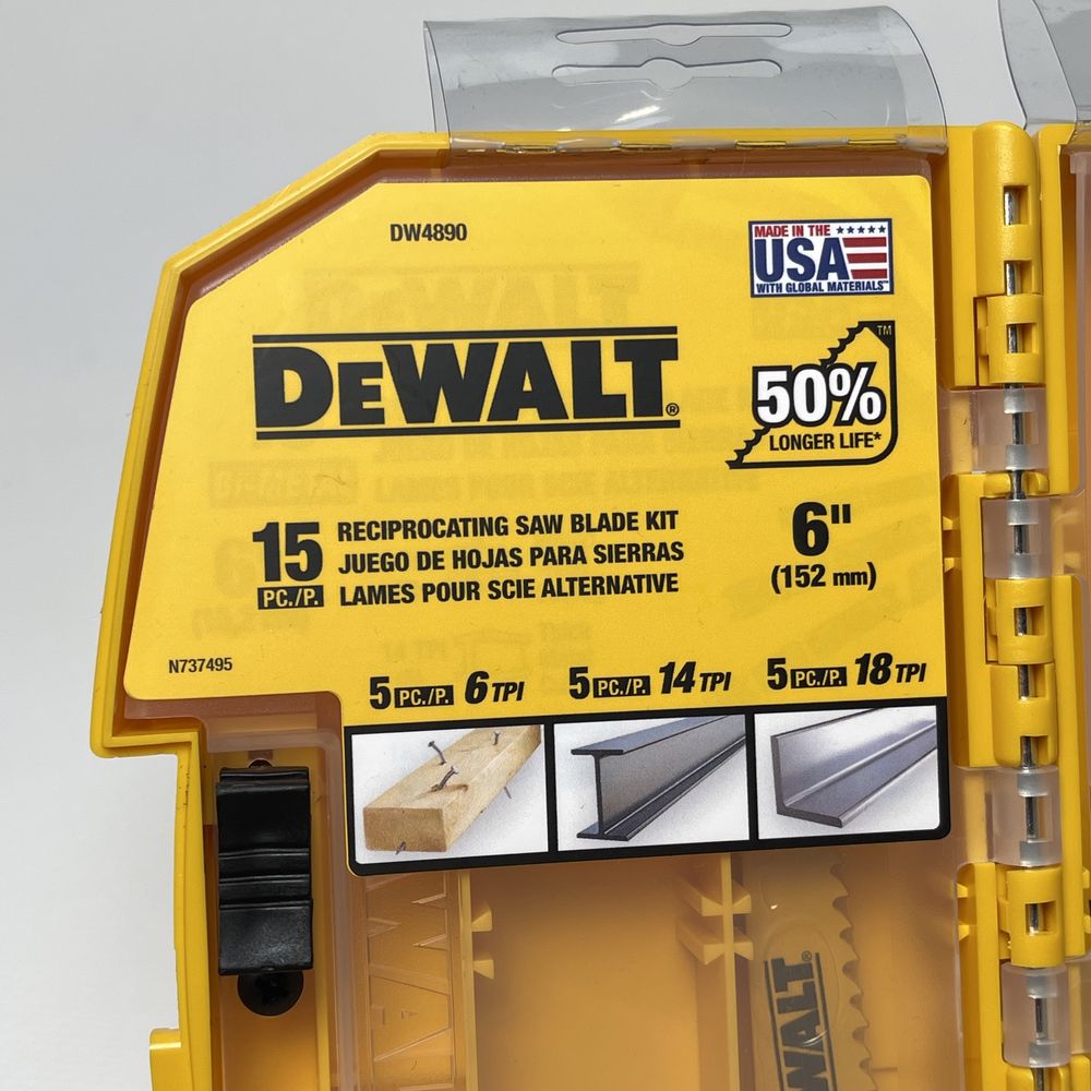 Dewalt Набір Сабельних Пил 15 шт DW4890 з США