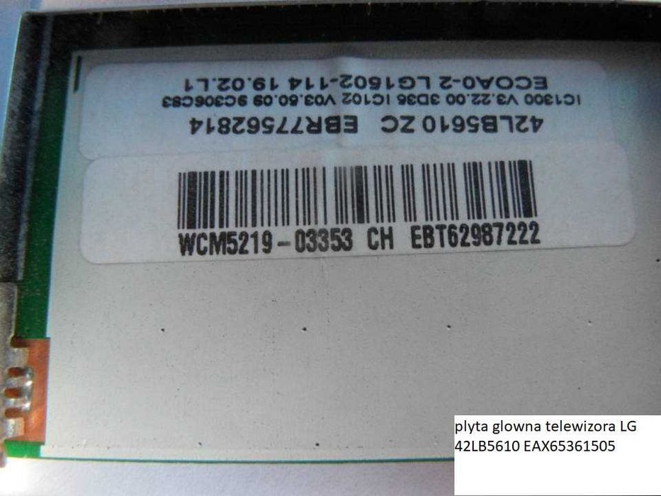 plyta glowna telewizora LG 42LB5610