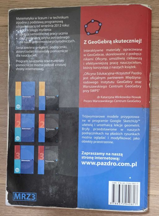 Matematyka zbiór zadań dla liceów i techników kl.3 zakres rozszerzony
