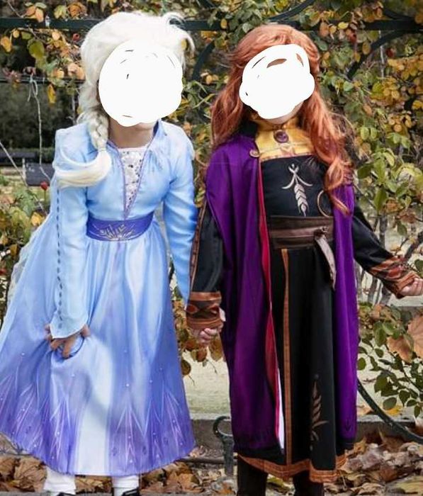 ANNA 5-6/110-116/tunika brąz/Kraina lodu Frozen księżniczka strój/Elsa