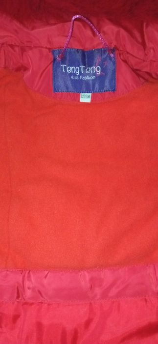 Зимова тепла куртка-пальто на дівчинку зріст 122см.