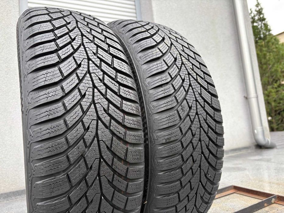 2szt zimowe 195/65R15 Continental 8,5mm 2023r świetny stan! Z949 gwar