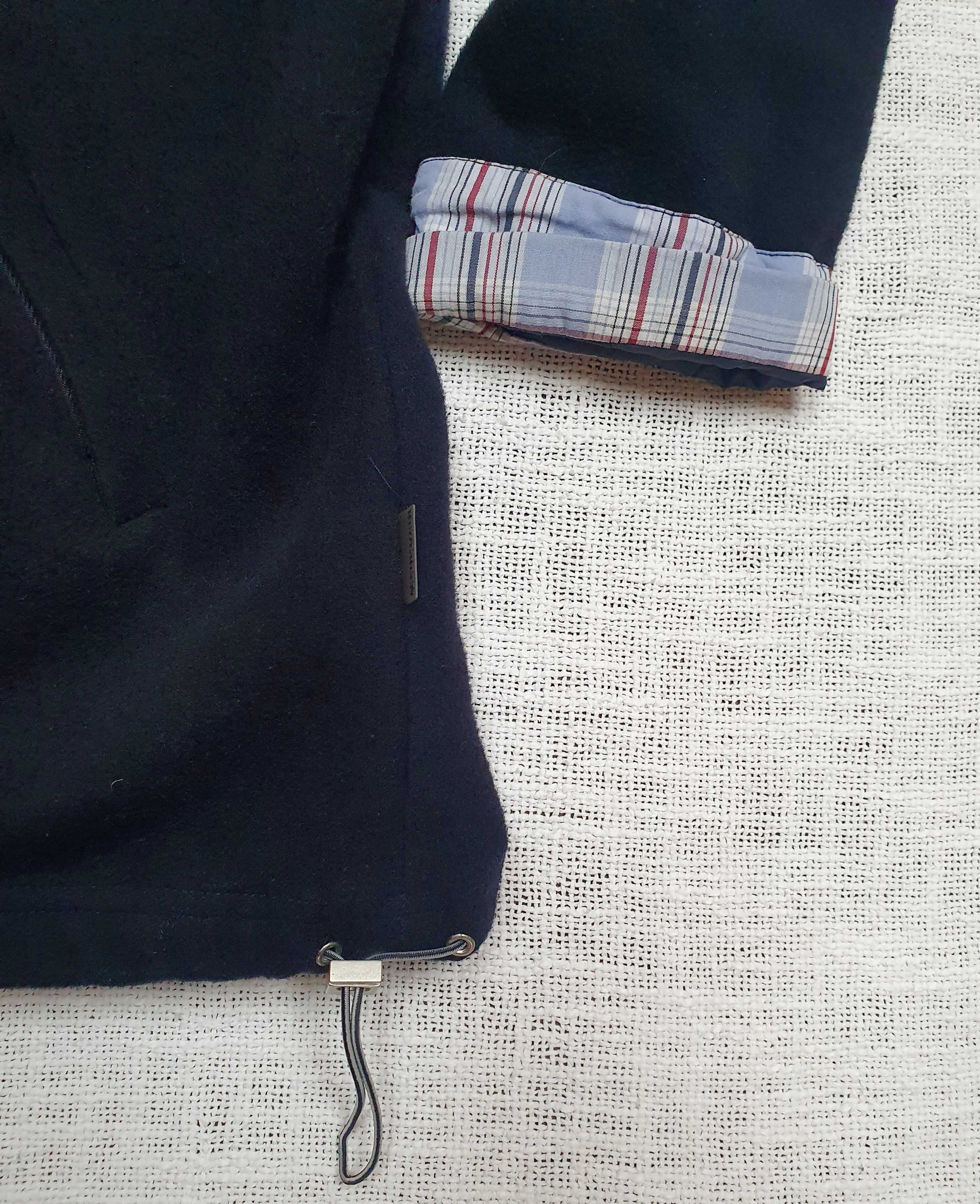 Redgreen bluza M granatowa – lekka, bawełna, stójka, kieszenie