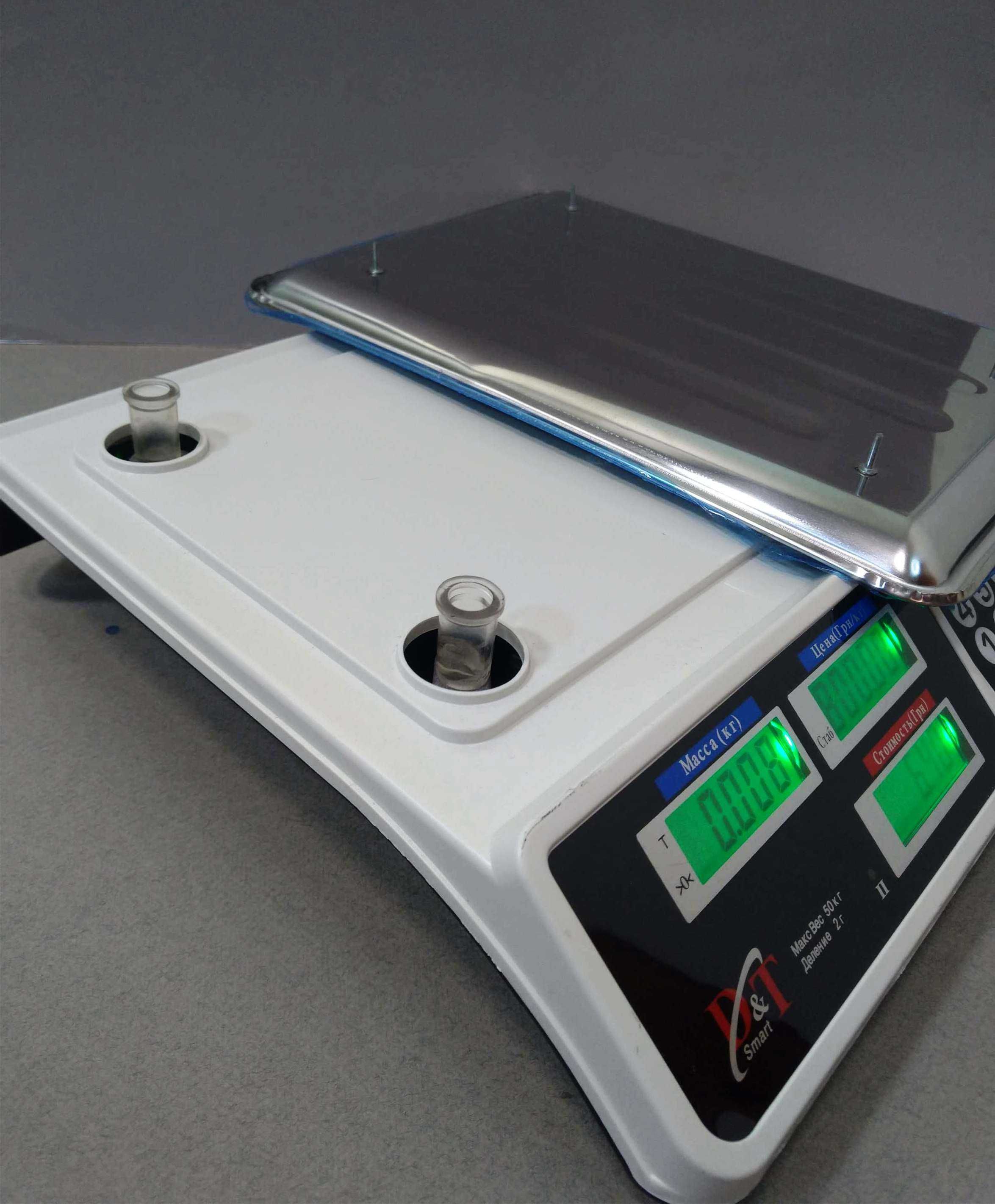 Аккумуляторные торговые весы для прилавка до 50кг Smart DT-809