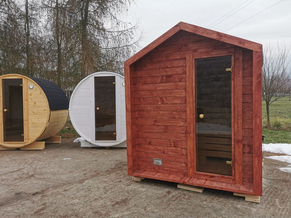 Sauna Ogrodowa 2 m x 2 m Cały komplet Piec Harvia Pc90 Raty Leasing