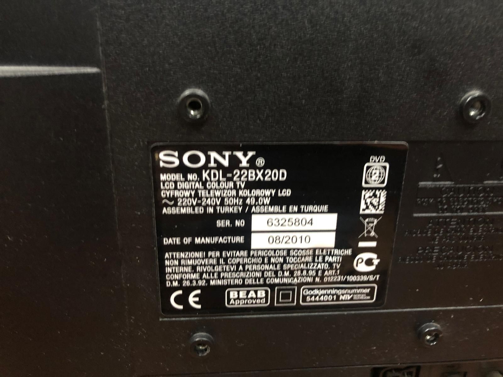 TV LCD Sony 22 polegadas