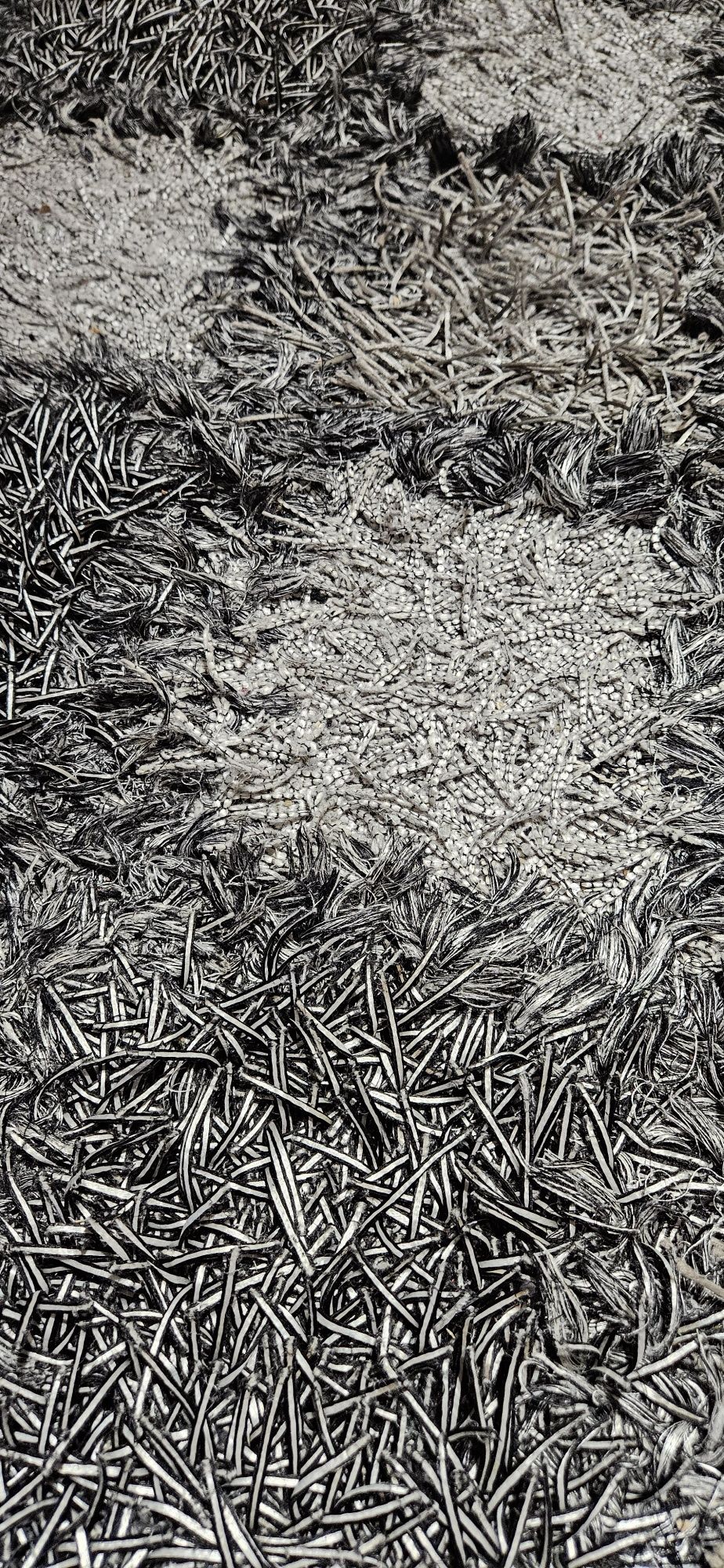 Dywan szary czarny srebrny 180x126 cm