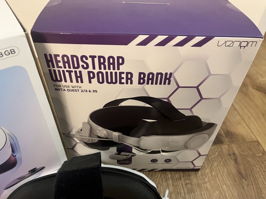 Meta Quest 3S jak nowy + Venom Powerbank Headstrap – Super Zestaw!