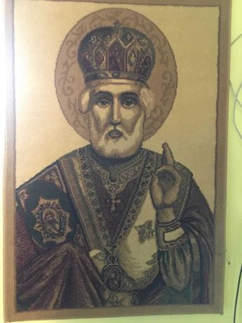 икона ковер  с изображением Святого Николая