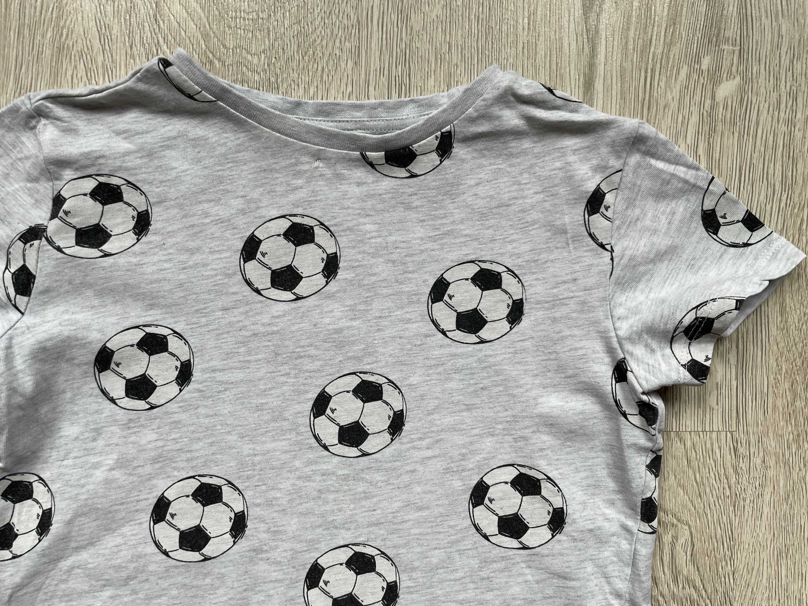 Koszulka chłopięca t-shirt nadruk piłki piłka Sinsay rozmiar 116