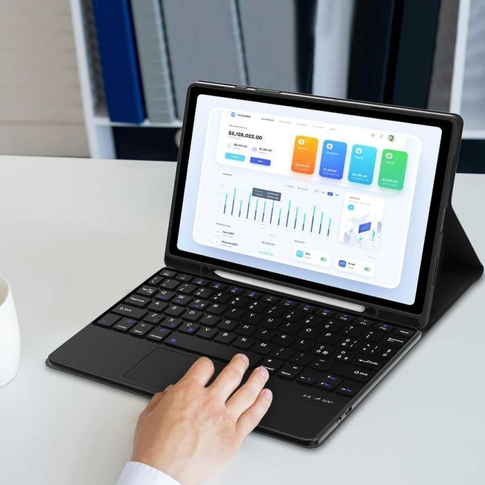 JADEMALL etui klawiatura touchpad do Samsung Galaxy Tab A9 Plus czarne