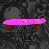 Скейт Пенні Борд рожевий з колесами LED