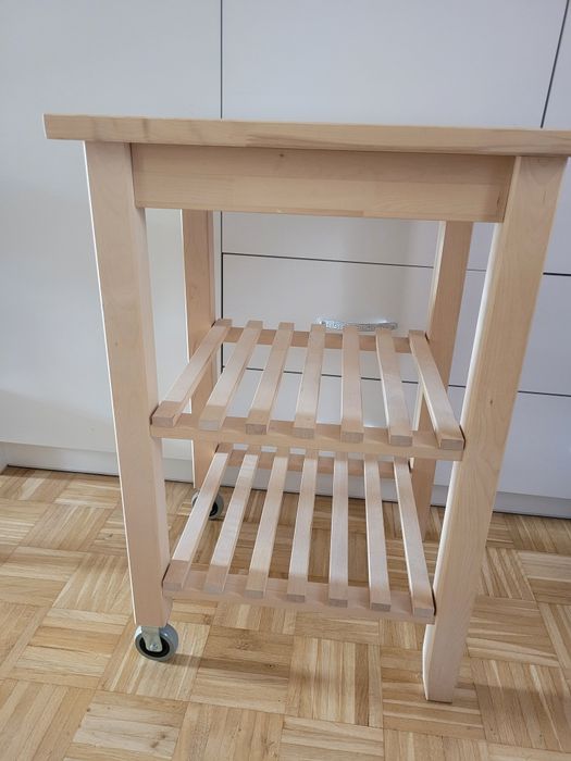 Stolik BEKVAM IKEA Barek kuchenny, buk, 58x50 cm