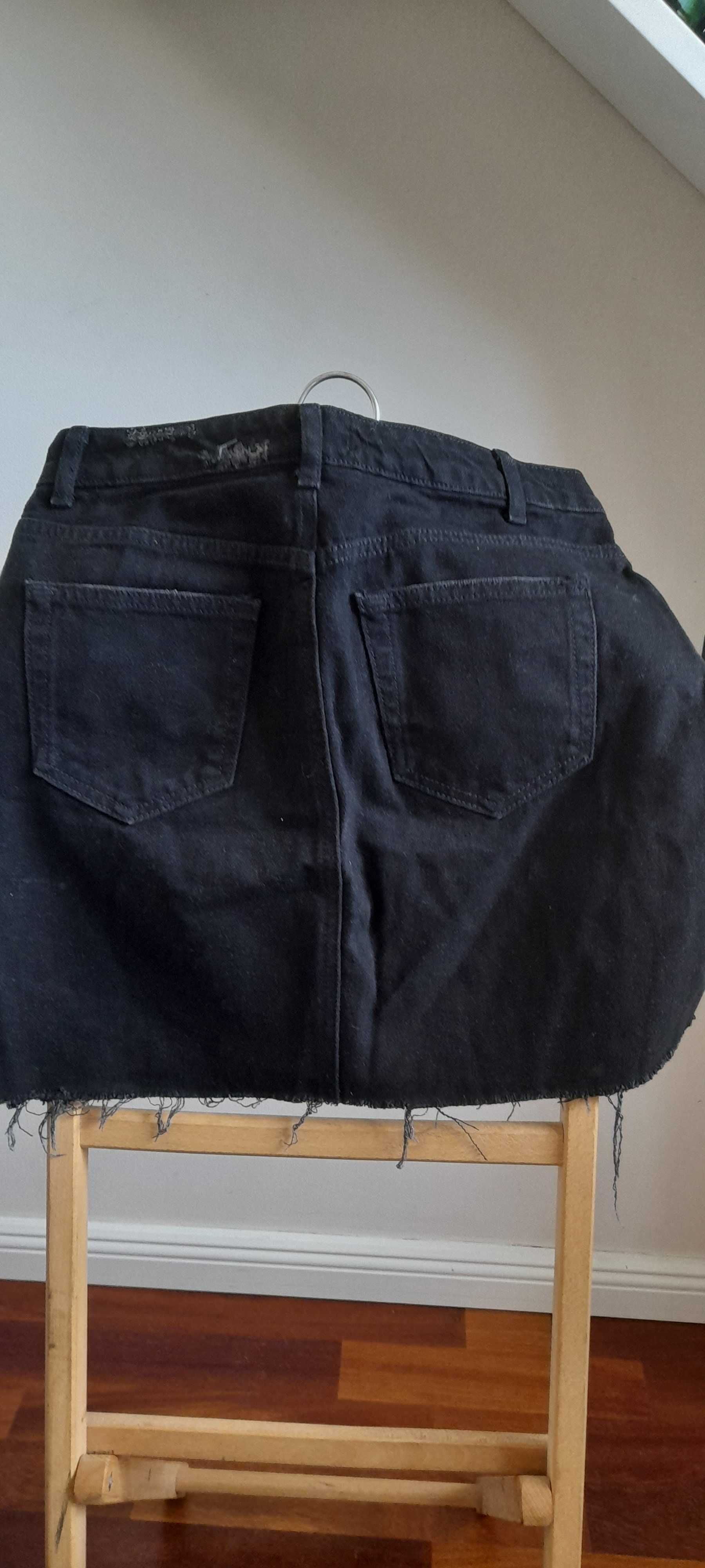 Spódnica jeansowa czarna rozmiar 38