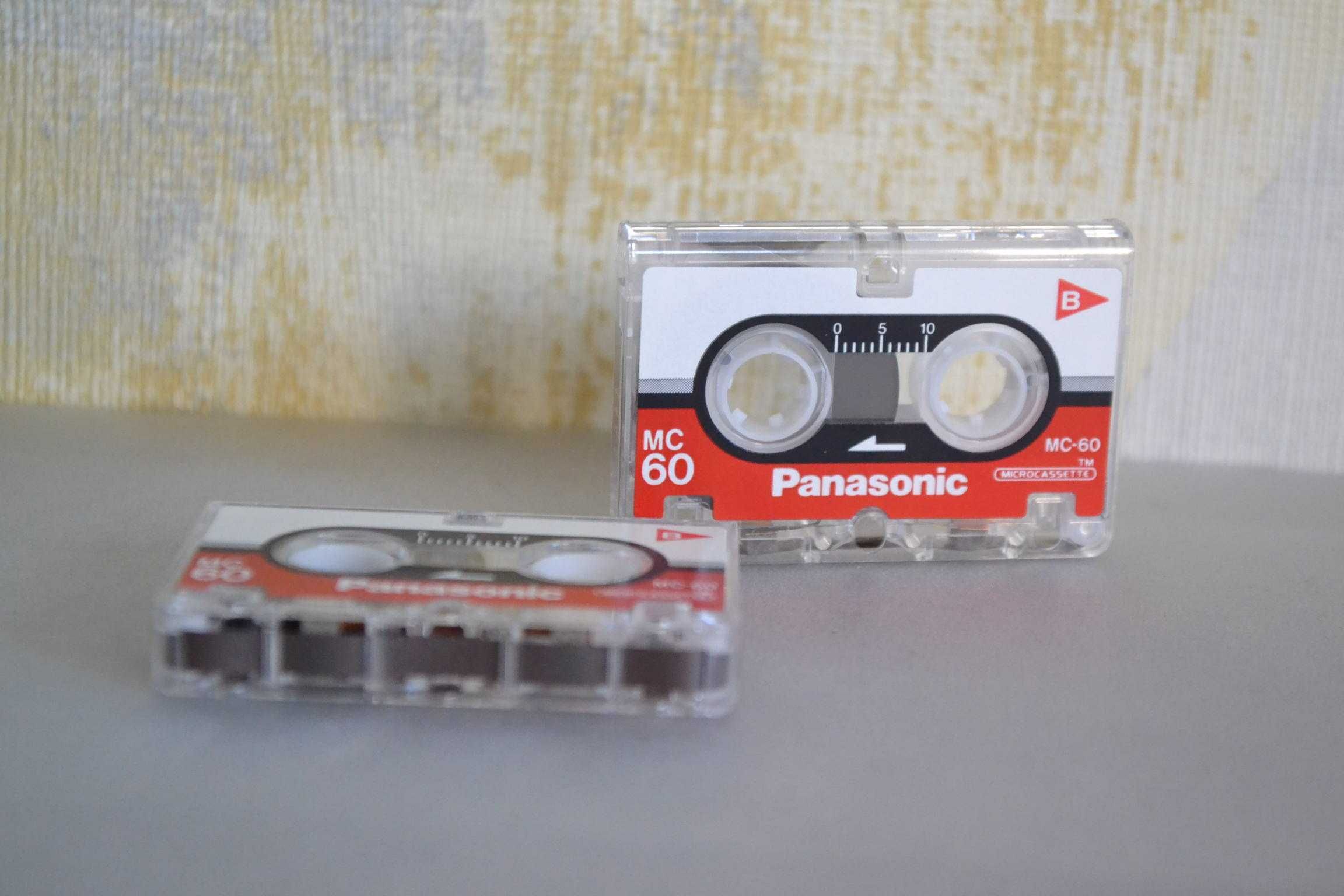 komplet 2szt mikrokaseta micro cassette Panasonic MC-60 do dyktafon