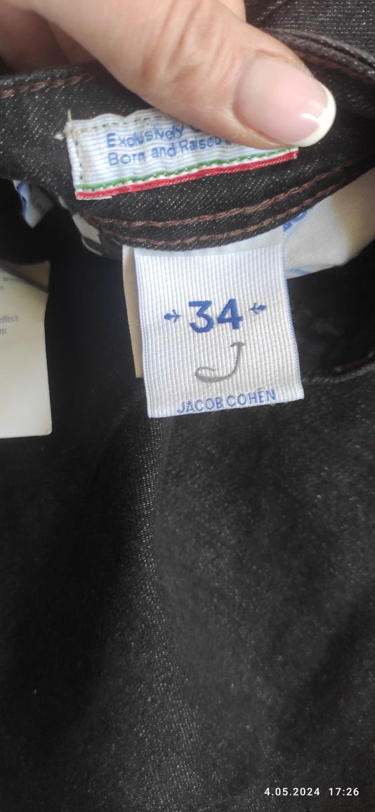 Spodnie męskie jeansy dżinsy Jacob Cohën czarne 34