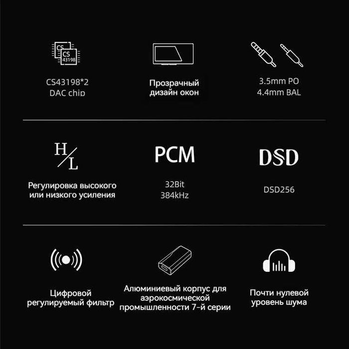 ‼️ EPZ TP35 Pro (black) - ЦАП DAC усилитель для наушников на CS43198