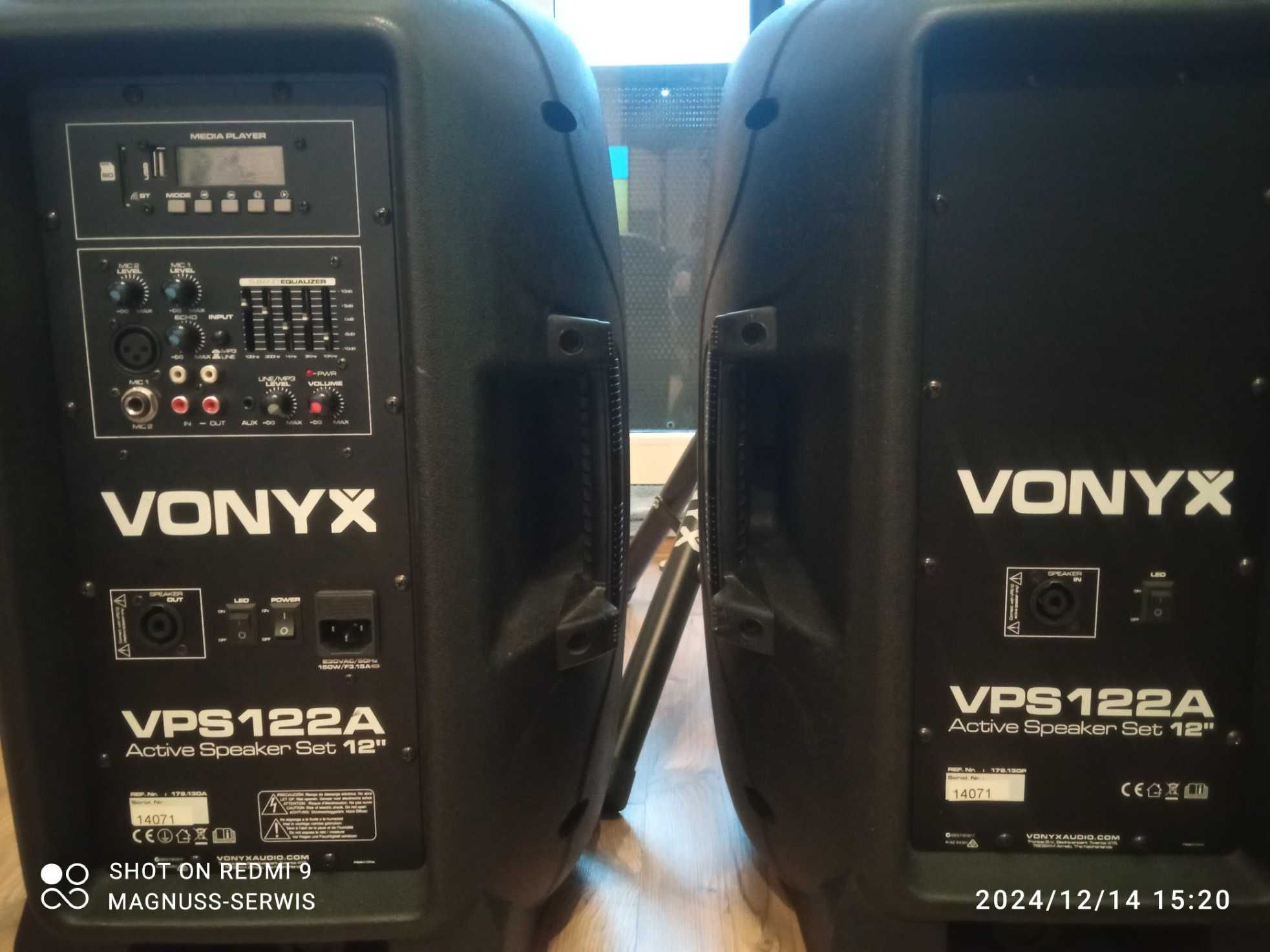 Zestaw nagłośnieniowy 800W 2x kolumna 12'' Vonyx VPS122A