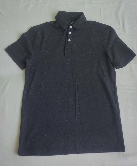 Szare polo H&M slim fit