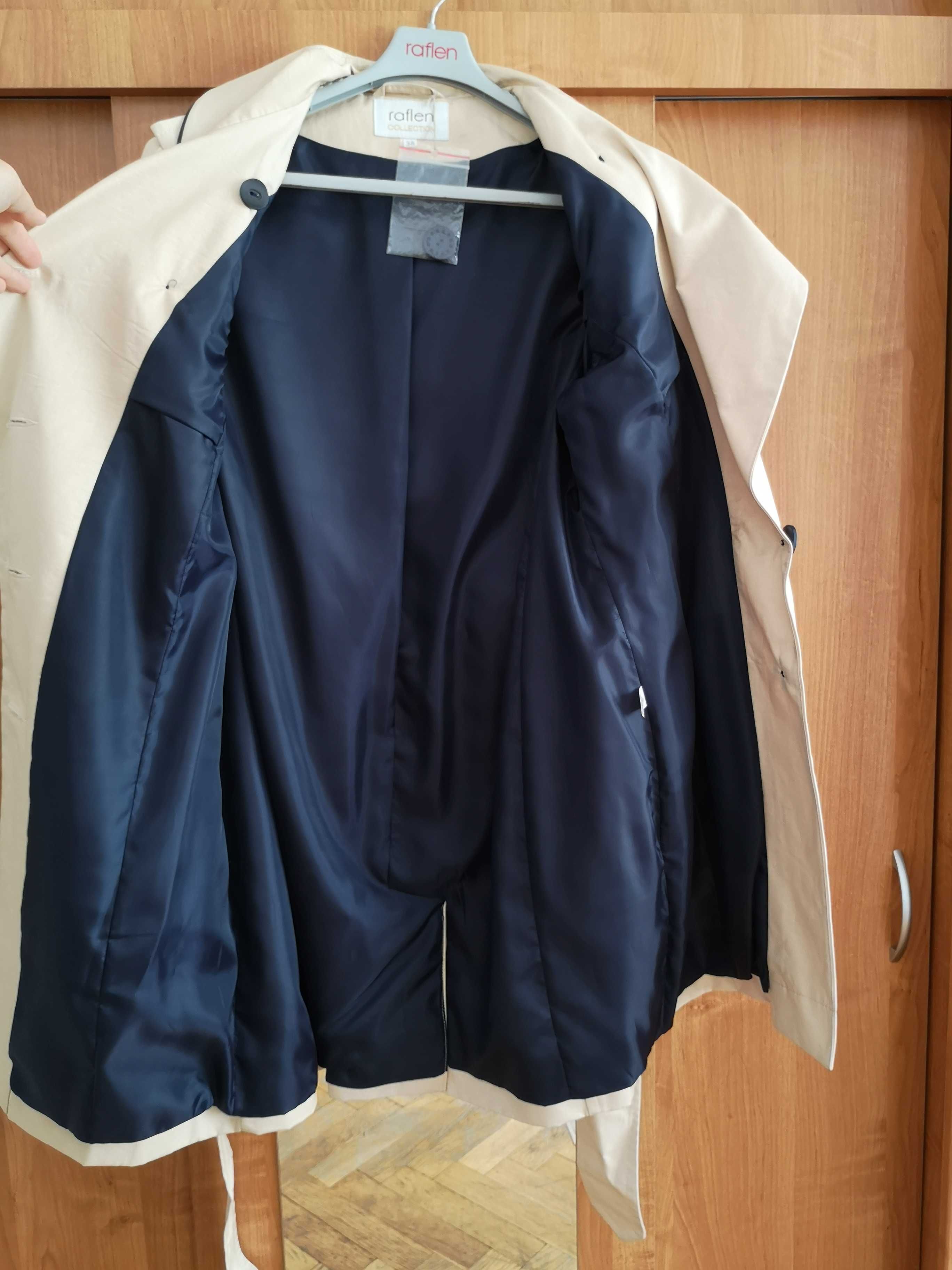 Płaszcz trencz damski Raflen Collection r.38 NOWY