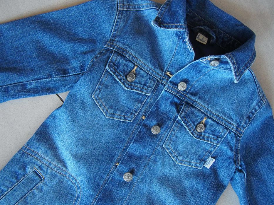 Kurtka płaszcz jeansowy dżinsowy 98 cm