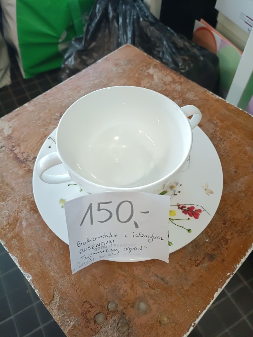 Bulionówka z talerzykiem Rosenthal ,, Tajemniczy Ogród "