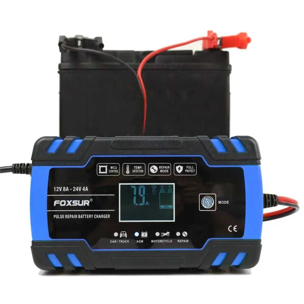 Зарядное устройство для автомобильного аккумулятора  12V 8A / 24V 4A