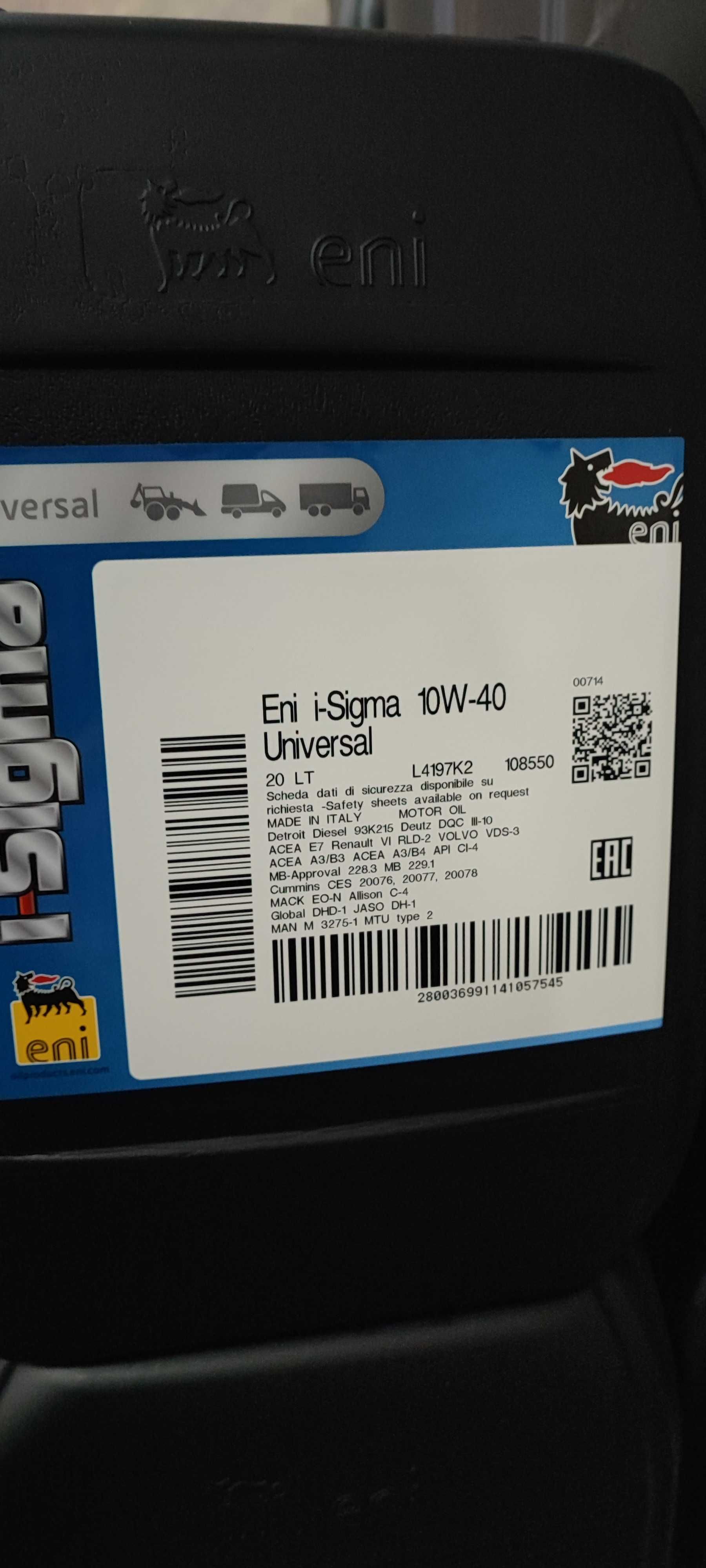 Масло моторне eni i-Sigma universal 10w40