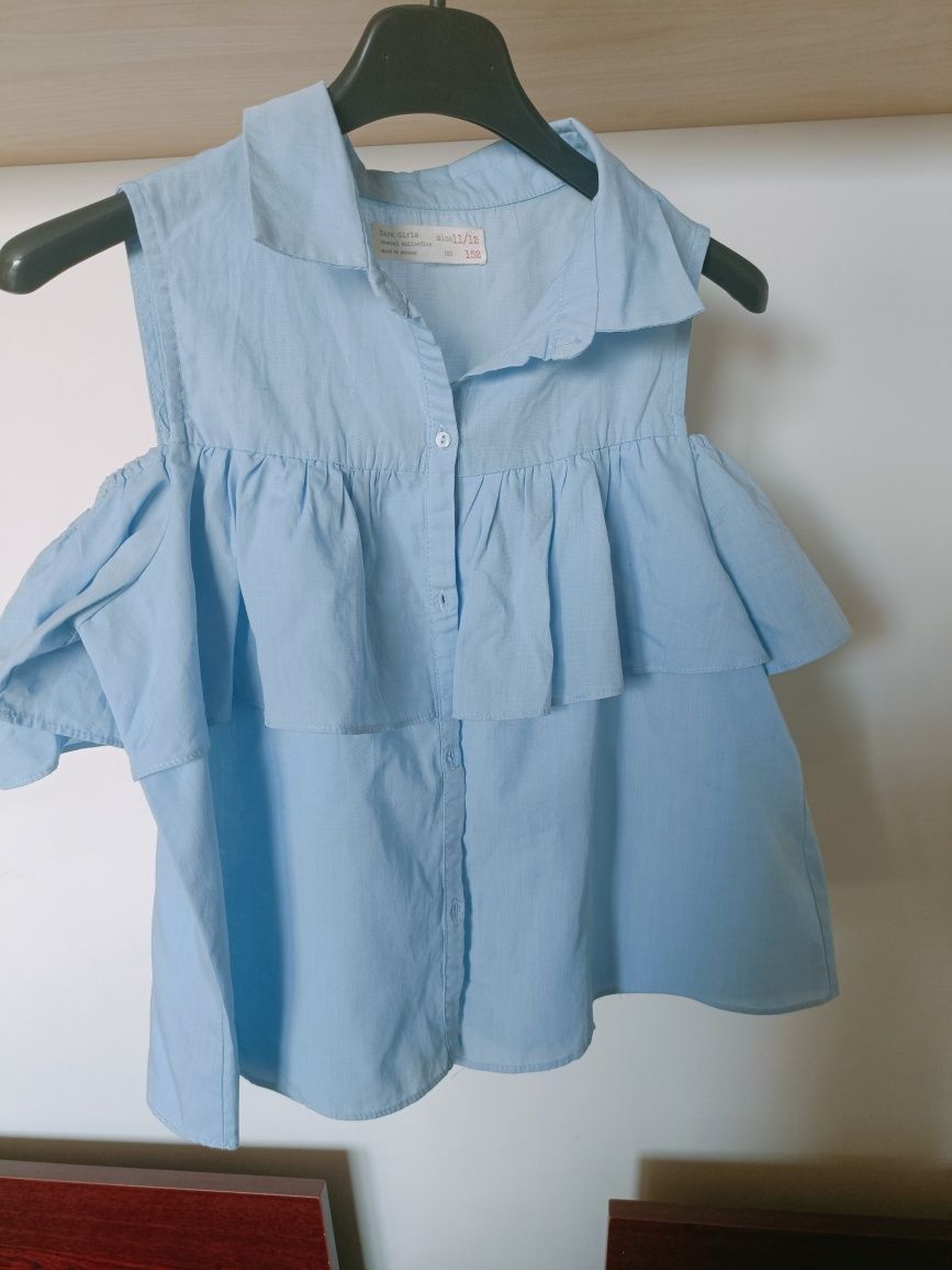Błękitna koszula ZARA girls 152