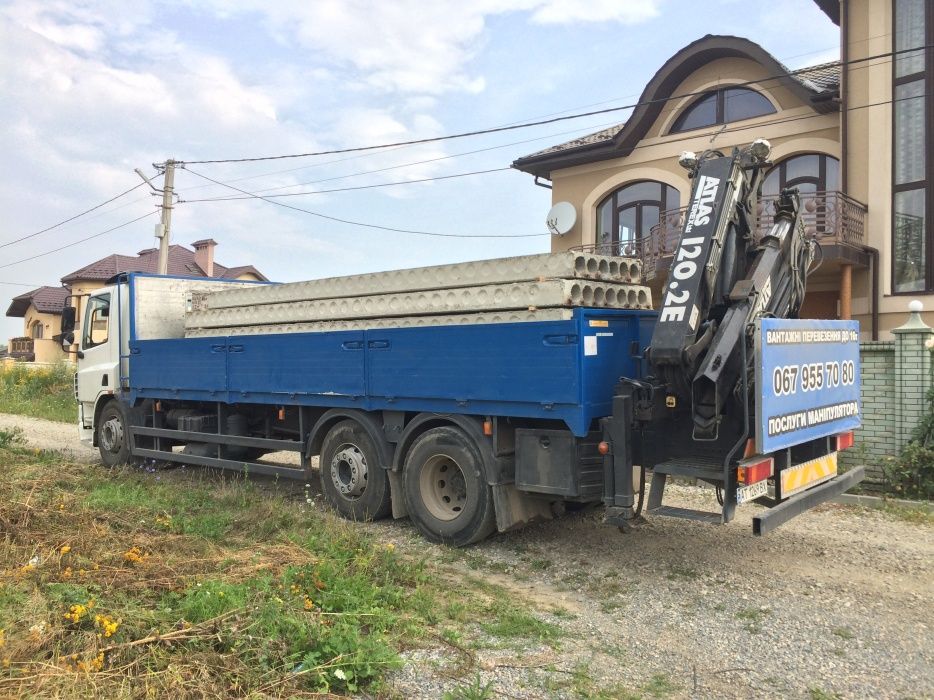 Вантажні перевезення до 12т. Послуги крана-маніпулятора.
