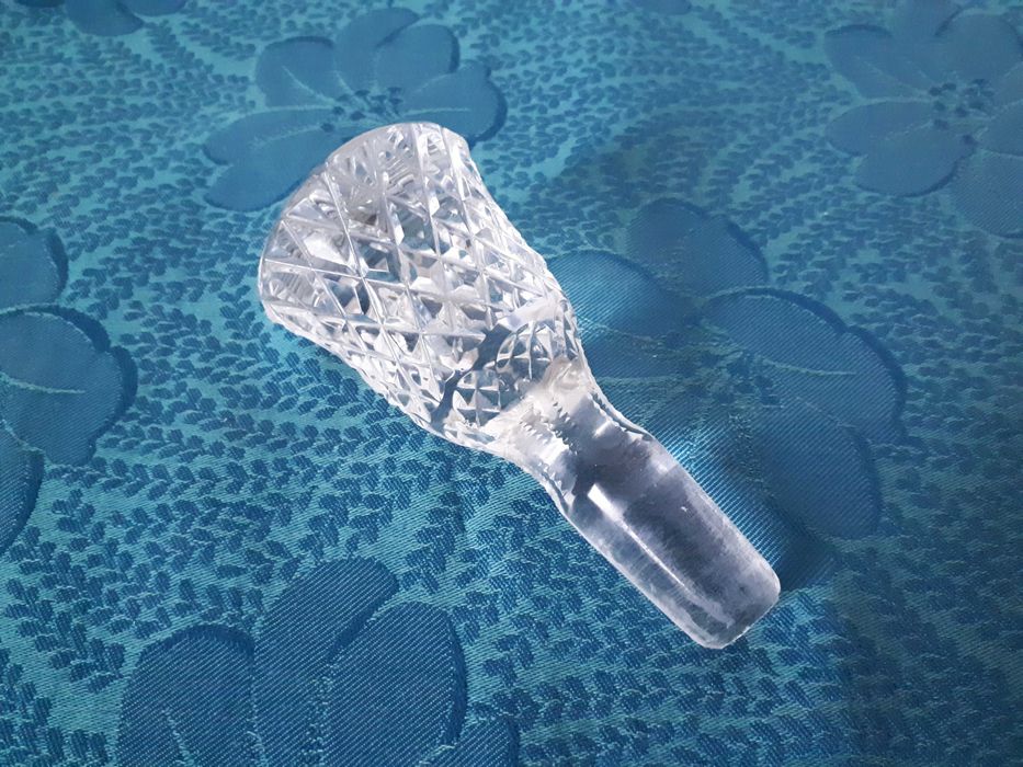 piękny duży korek kryształowy do karafki