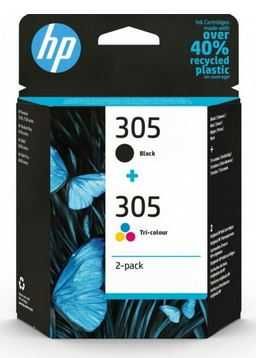 PACK 2 Tinteiros HP 305 Originais Novos XL  REF. 6ZD17AE