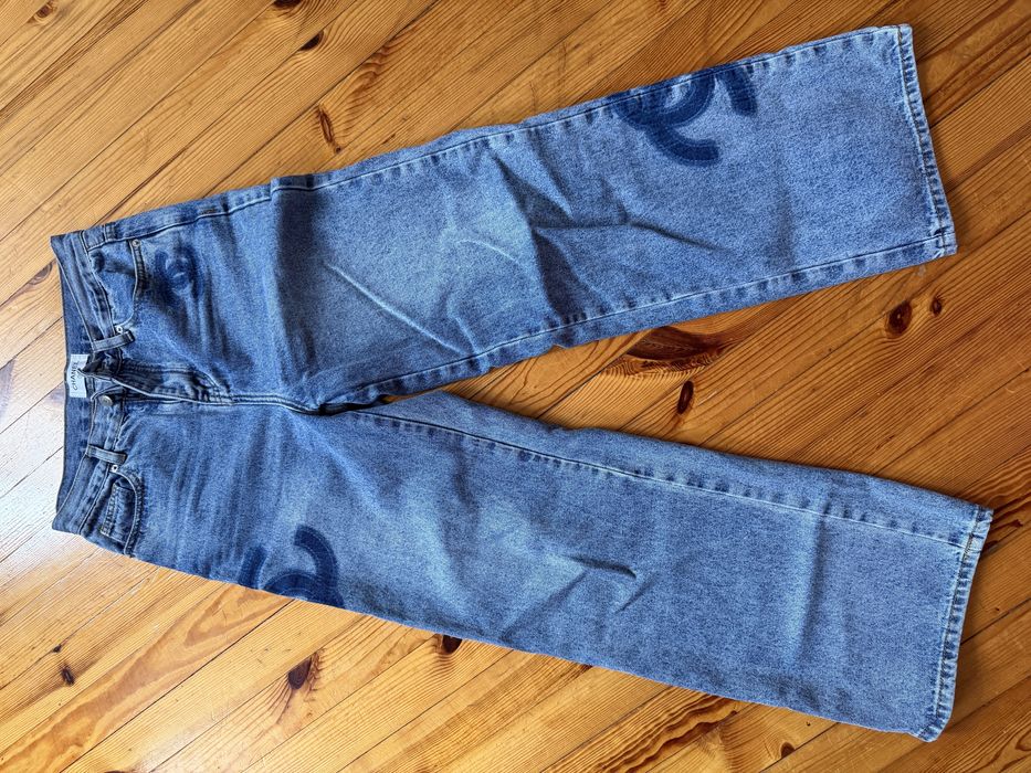 Dzinsy chanel 1:2 jeansy szeroki nogawki