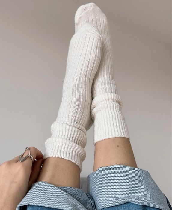 Шкарпетки з підворотом,високі,жіночі,теплі,хутро вівці