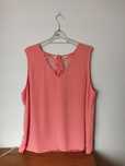 Pudrowo-różowa bluzka z dekoltem w serek 5XL plus size 50 nowa z metką