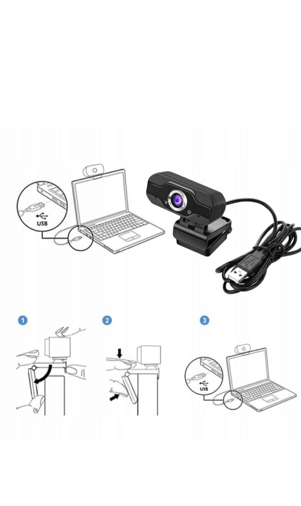 Okazja! Kamerka Kamera internetowa  PC do lekcji+ mikrofon