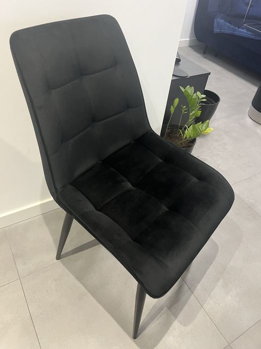 Krzesło czarne Chic Velvet Czarne / Bluvel 19