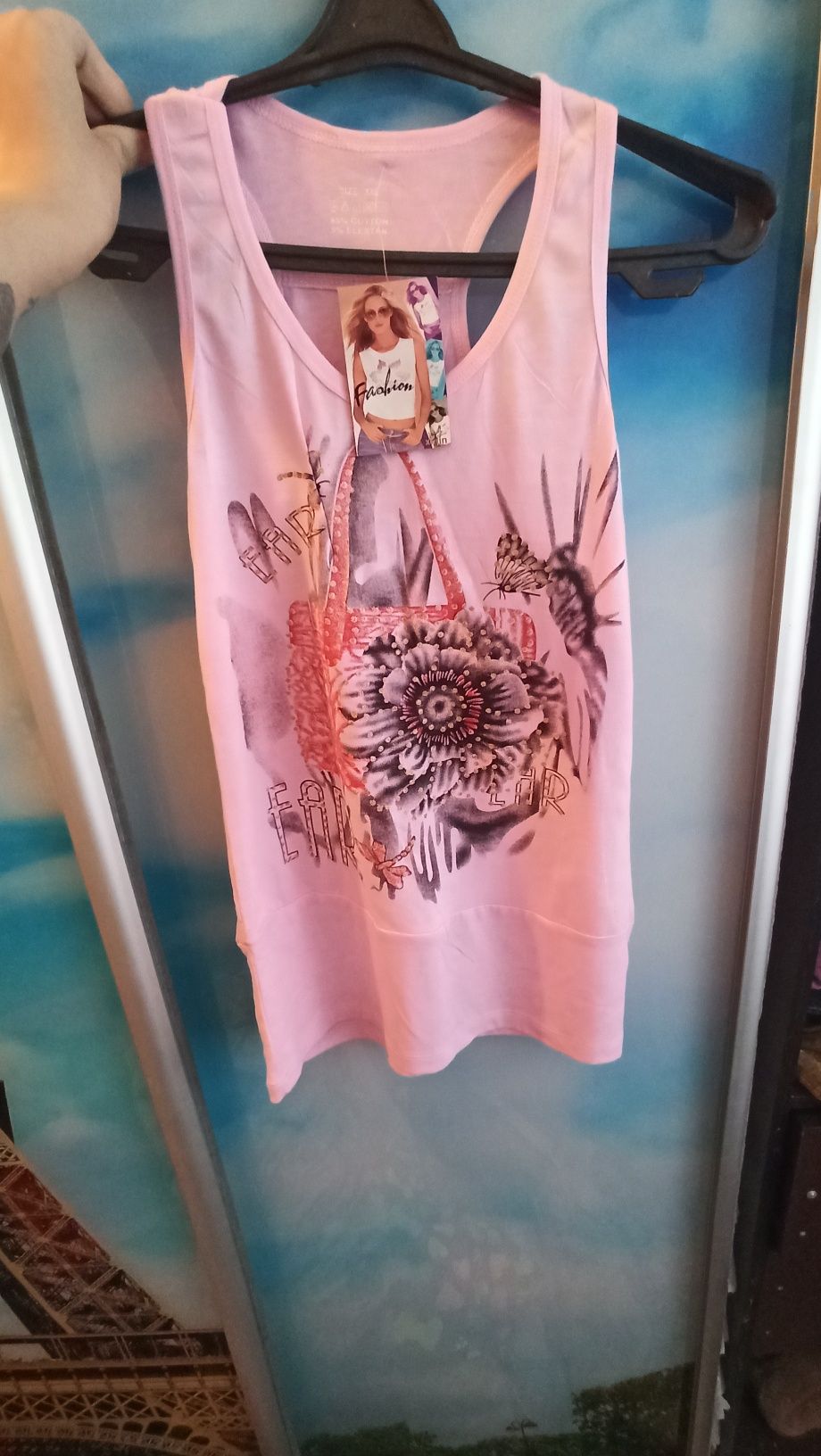 Летняя футболка, розового цвета
