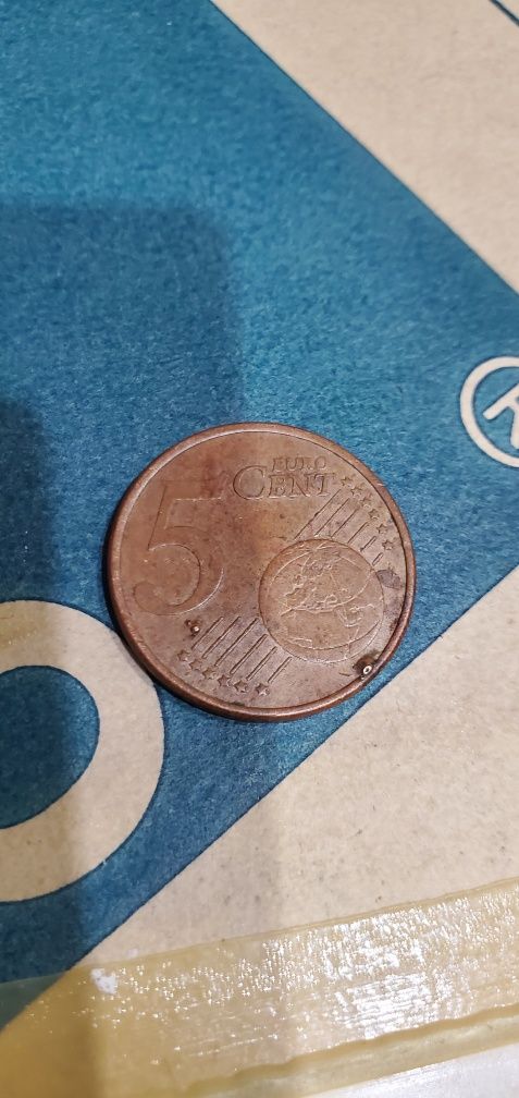 Бракована монета 5euro cent єдина в світі