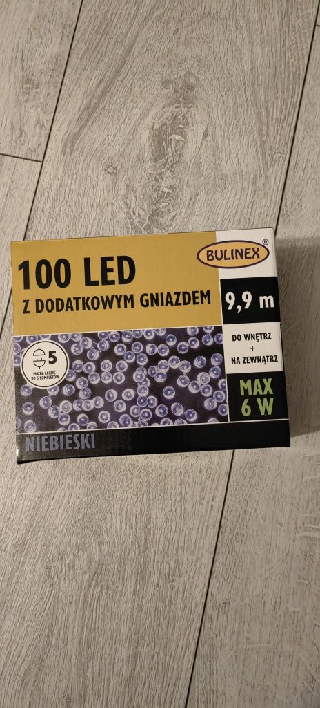 Bulinex Lampki Led 100 niebieskie