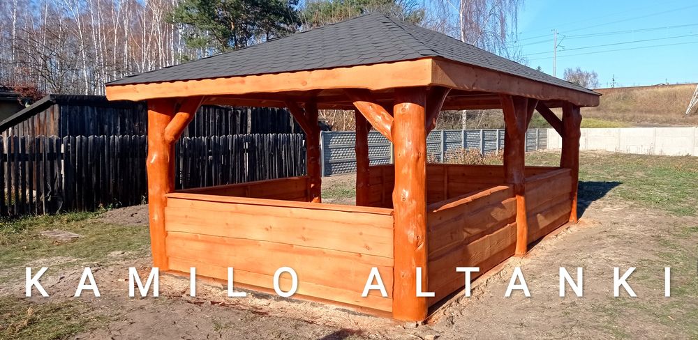 Altanka altanki altany ogrodowe na grubym balu