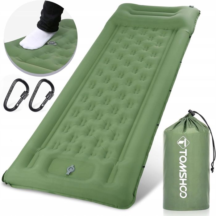 Kempingowa mata do spania na świeżym powietrzu z pompką nożną